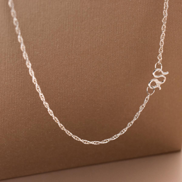 A45286 silver trendy sweet square simple necklace