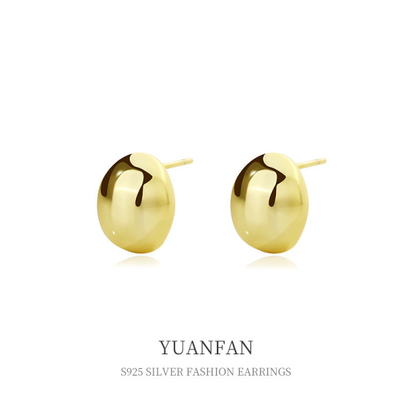 A39340 sterling silver simple grade stud unique fashion earrings