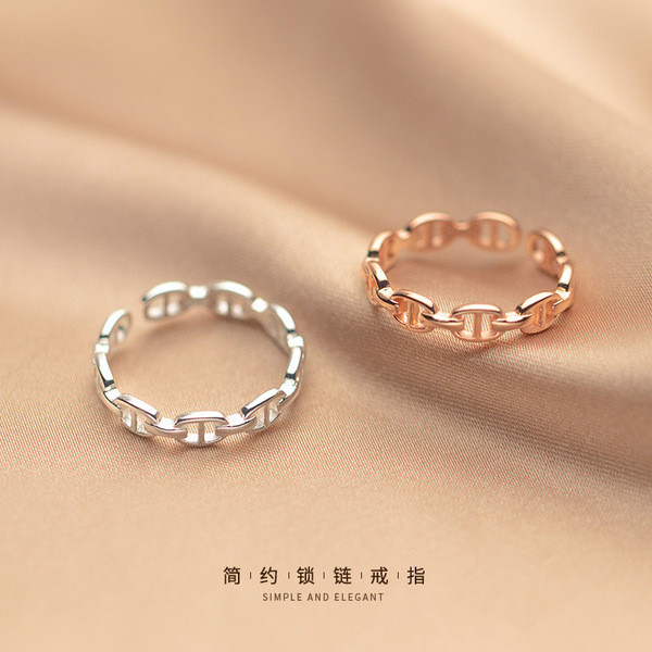 A32109 s925 sterling silver hollowed ring