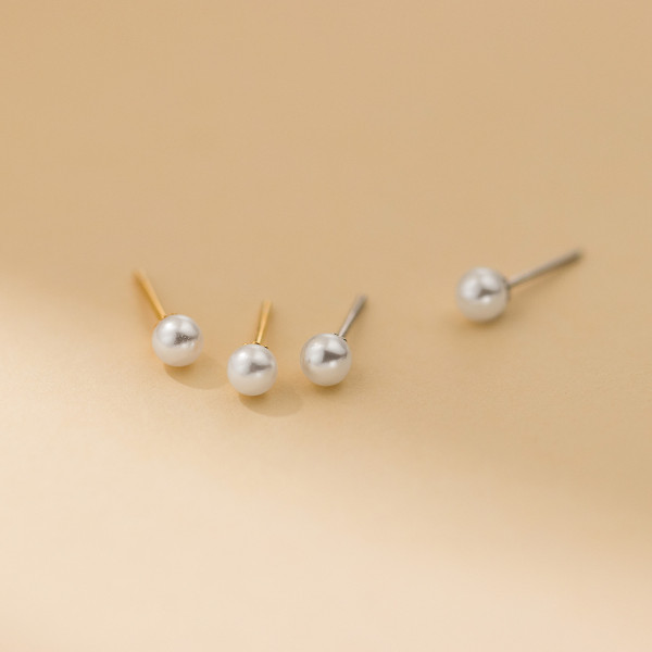 A43373 s925 sterling silver fashion simple stud trendy elegant earrings