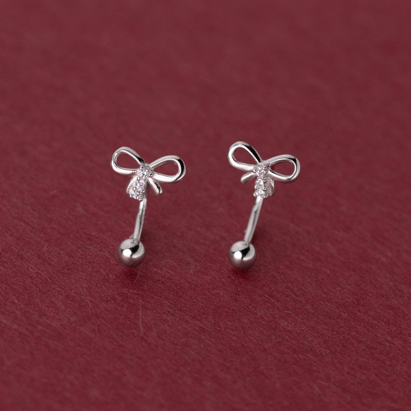 A41949 s925 sterling silver butterfly stud rhinestone simple earrings
