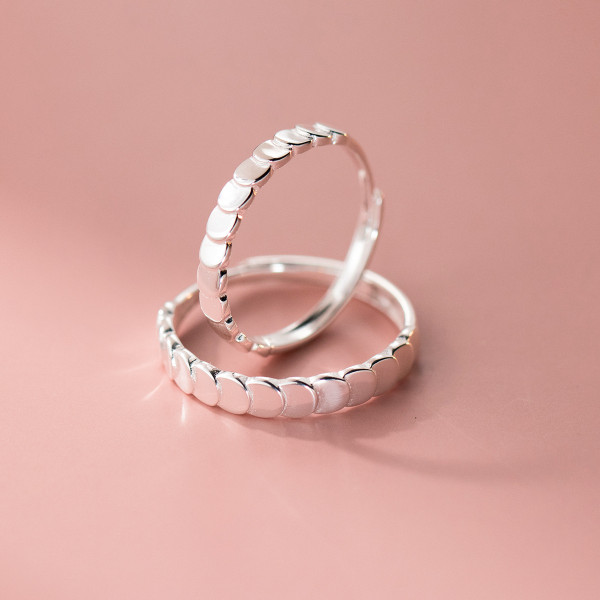 A43462 s925 silver trendy sweet simple circle ring