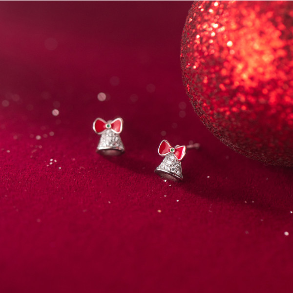 A35785 s925 sterling silver trendy christmas cute earrings