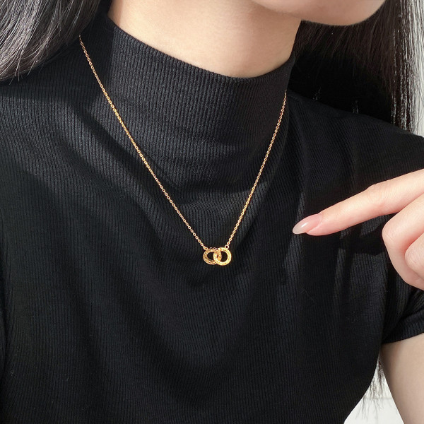 A45807 silver trendy sweet necklace