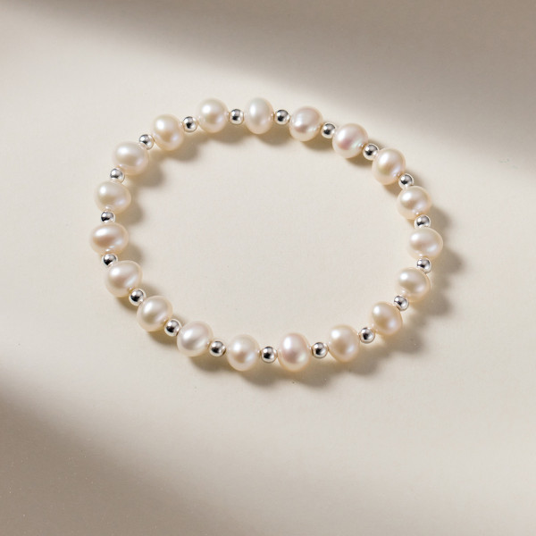 A40198 s925 silver hot natural pearl sweet