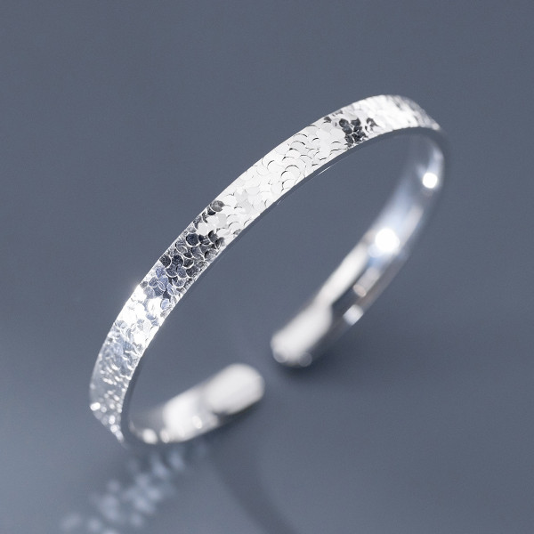 A42865 silver vintage adjustable bangle grade design bracelet