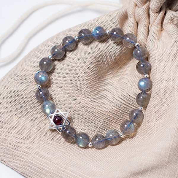 A36129 s925 sterling silver crystal charm bracelet
