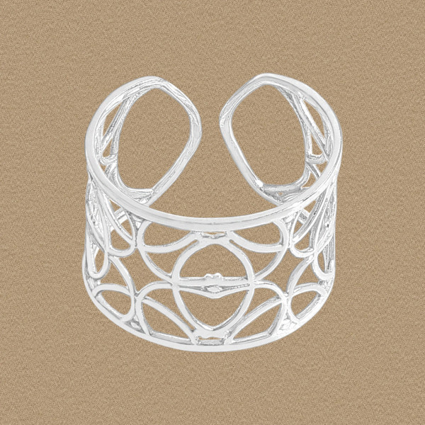 A44640 wide hollowed sterling silver s925 ring