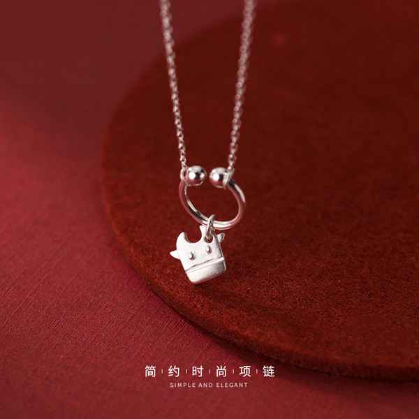 A31264 s925 sterling silver cute cute pendant necklace