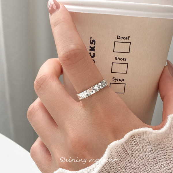 A42957 s925 sterling silver vintage fashion wide design ring
