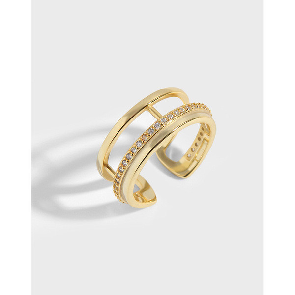 A33534 chic design gold double rings