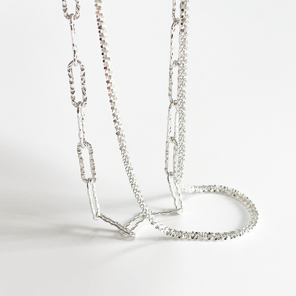 A32864 925 sterling silver short necklace