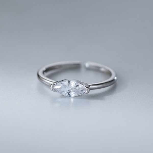 A46123 s925 sterling silver rhinestone simulatedring fashion ring
