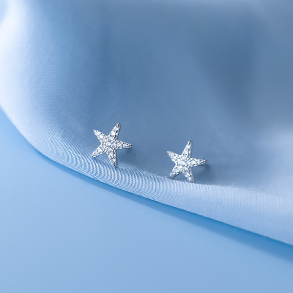 A35950 s925 sterling silver fashion simple sweet earrings