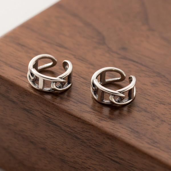 A38100 s925 sterling silver thai cute clipon unique earrings