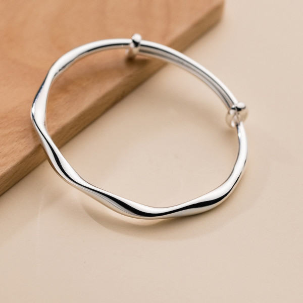 A38418 silver bangle vintage simple fashion elegant bracelet