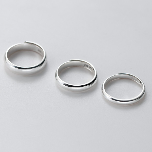 A46247 silver simple elegant ring