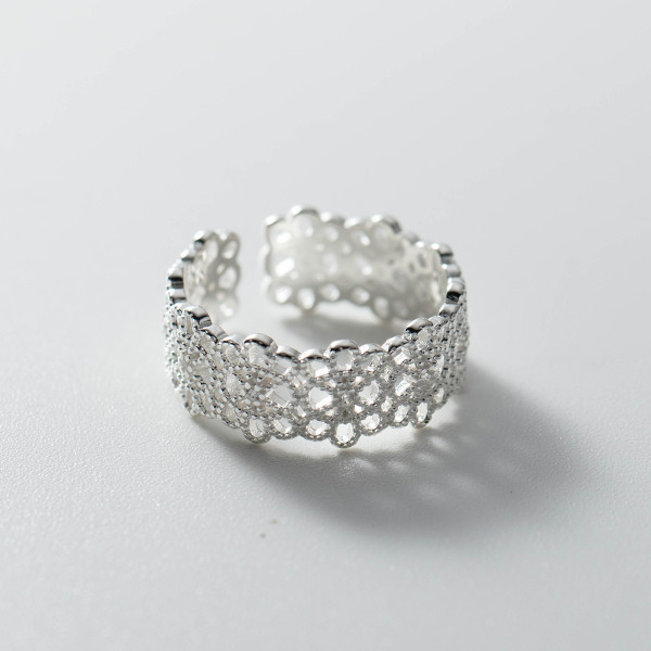 A38247 s925 sterling silver lace unique trendy ring