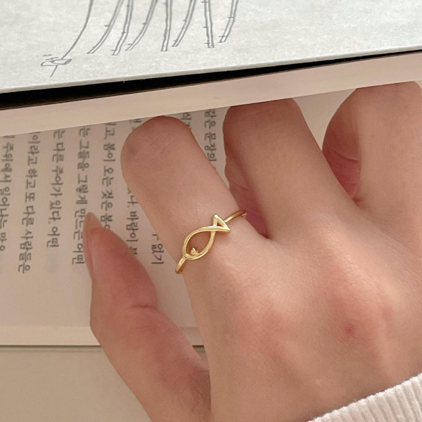 A46381 simple s925 sterling silver bar unique ring