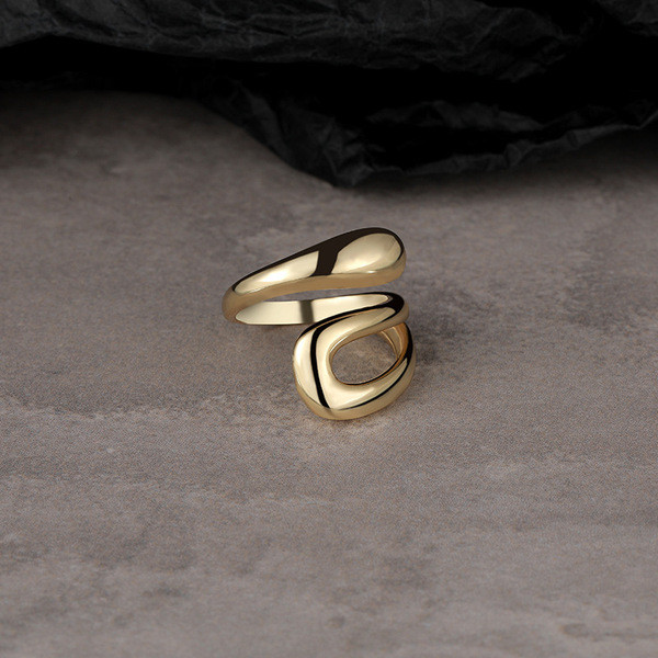 A33419 adjustable 925 sterling silver vintage simple fashion trendy adjustable ring