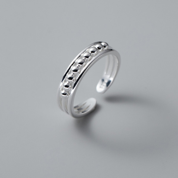 A39294 s925 sterling silver layered grade design ring