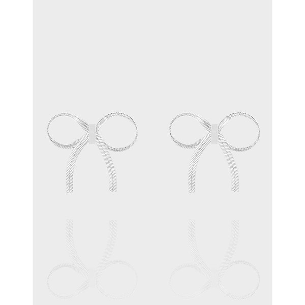 A41732 design chain bar butterfly stud sterling silver s925 earrings