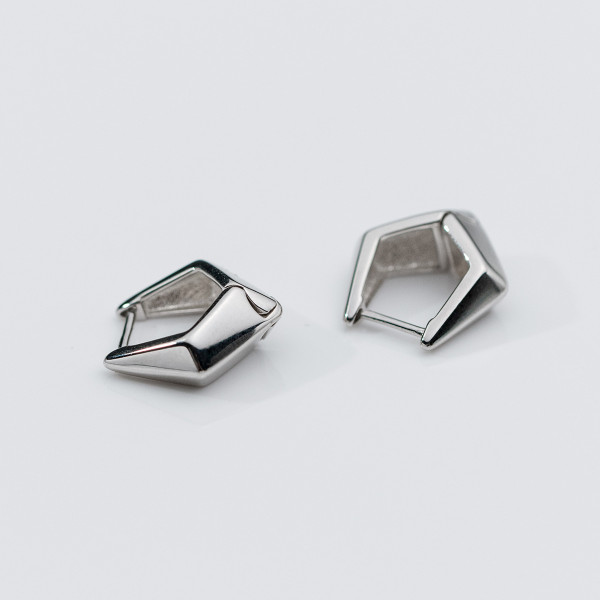 A40133 s925 sterling silver geometric design elegant unique earrings