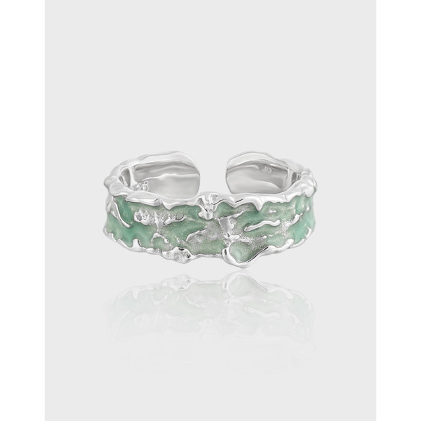 A40039 quality green s925 sterling silver ring