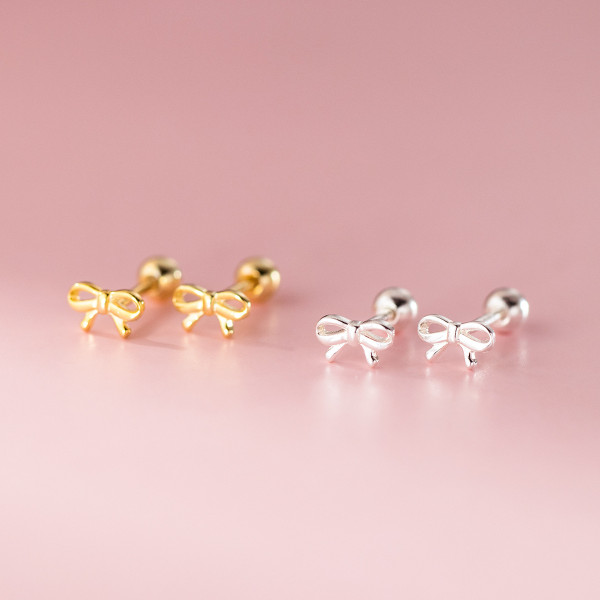 A46062 s925 sterling silver dainty simple cute butterfly stud earrings