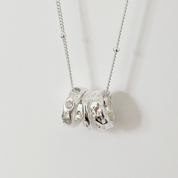 A33016 925 sterling silver geometric cubiczirconia pendant elegant chic fashion necklace