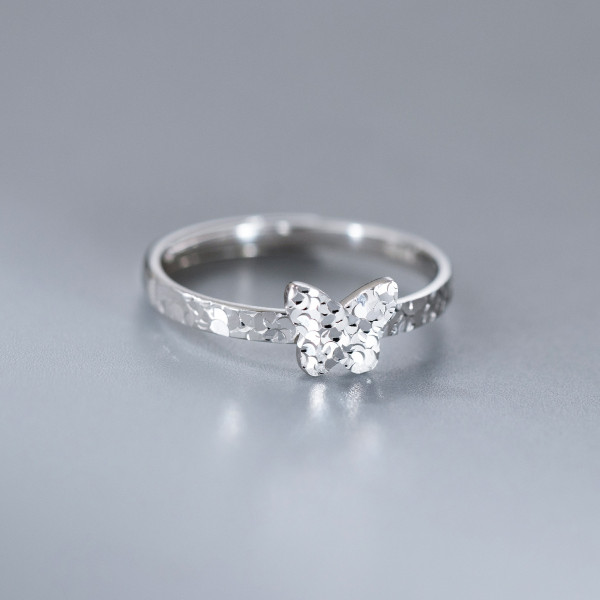 A46237 s925 sterling silver sweet dainty butterfly ring