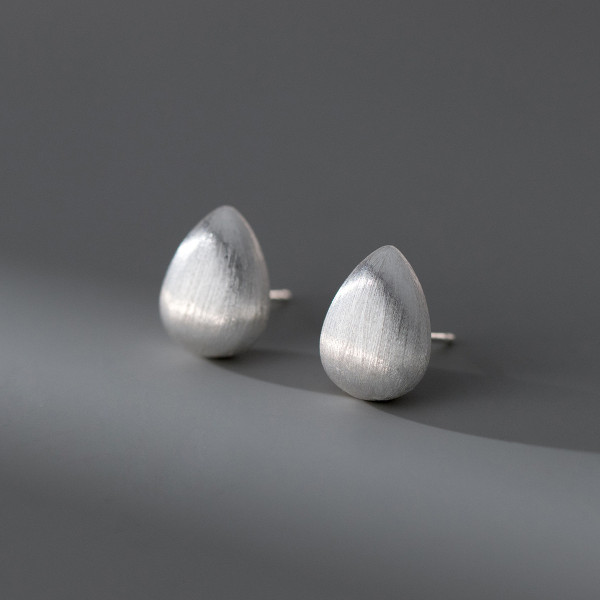 A41365 s925 sterling silver elegant unique teardrop stud earrings
