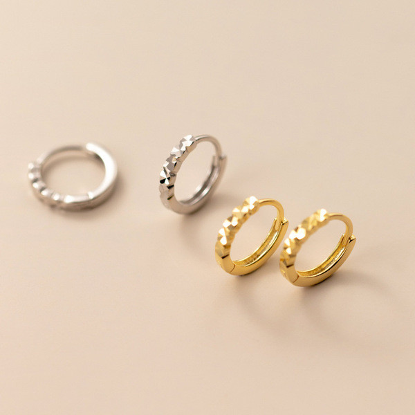A32225 s925 sterling silver sweet trendy geometric earrings