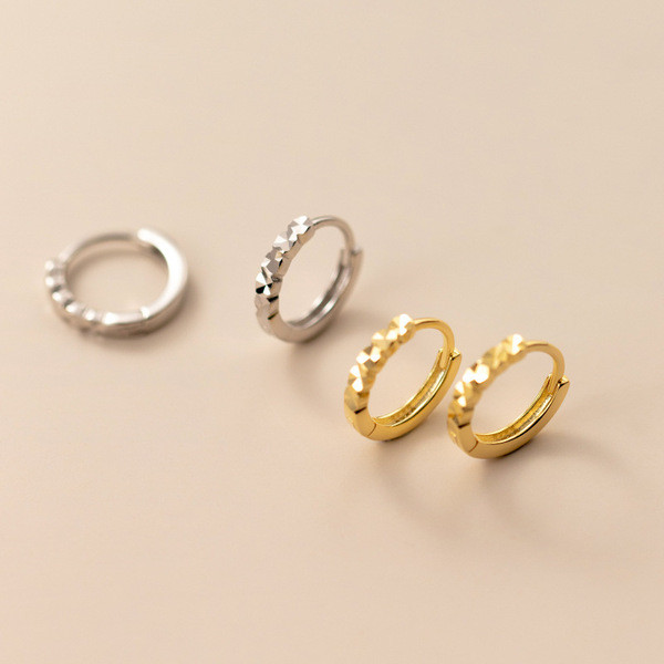A32225 s925 sterling silver sweet trendy geometric earrings