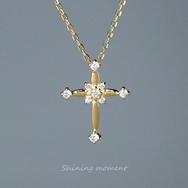 A43381 sterling silver rhinestone pendant necklace
