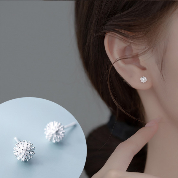 A35923 s925 sterling silver trendy sweet ball earrings