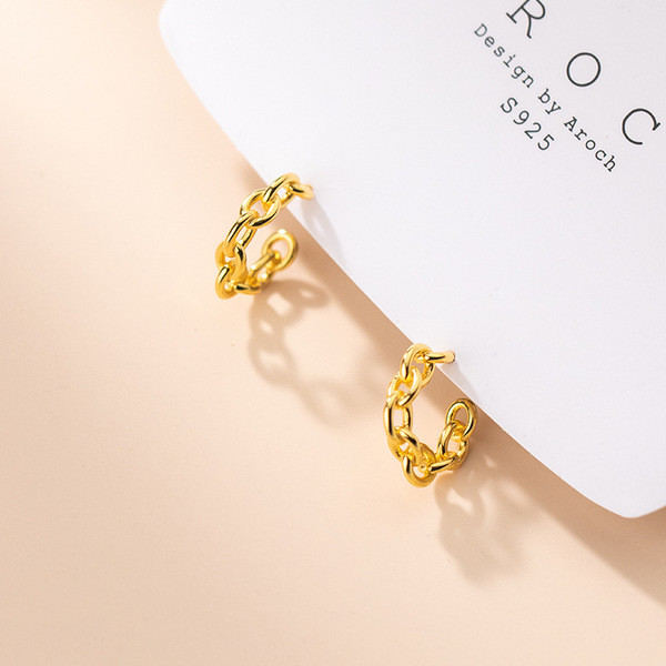 A32369 s925 sterling silverC hollowed chic unique earrings