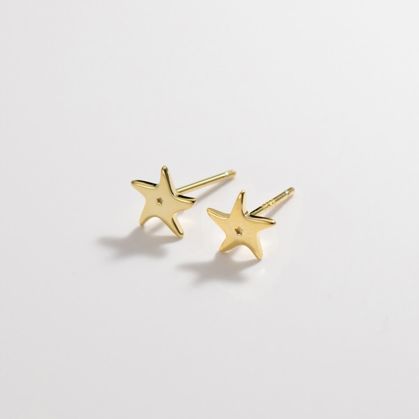 A36384 s925 sterling silver stars cute earrings