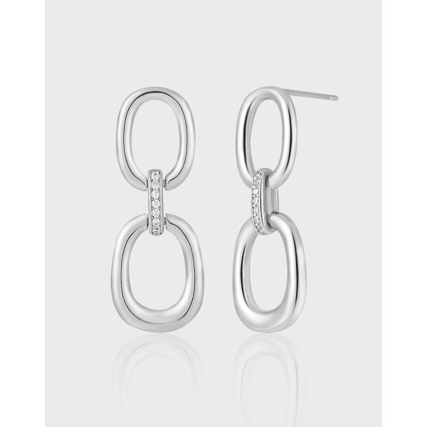 A41211 unique simple elegant s925 sterling silver stud earrings