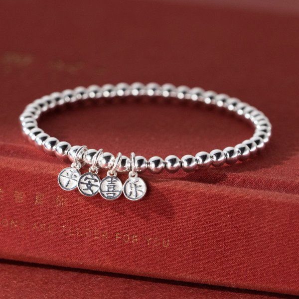 A40140 s925 sterling silver charm design elegant bracelet