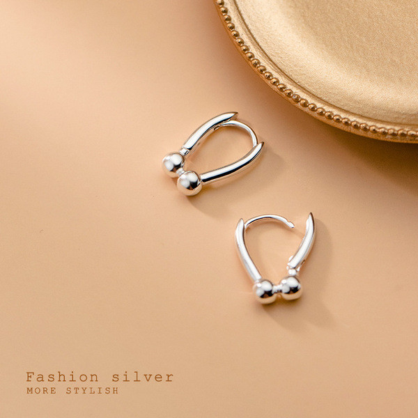 A31562 s925 sterling silver geometric bar dangleearrings