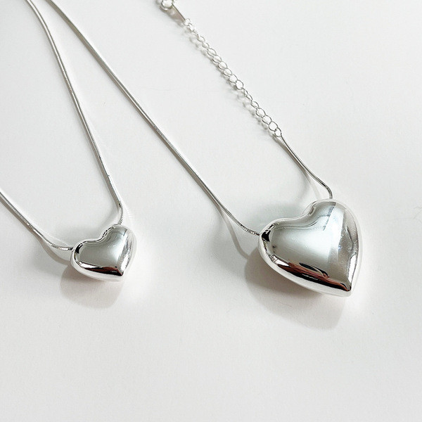 A32896 snakechain heart necklace (small one)