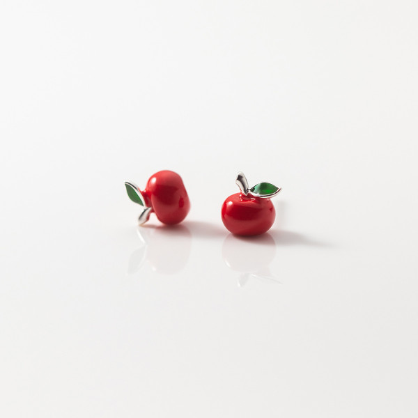 A44789 s925 silver stud simple unique cute earrings