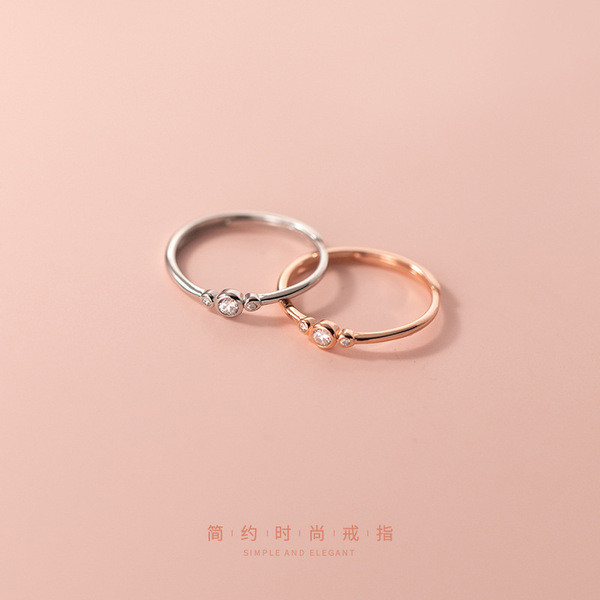 A34344 s925 sterling silver simulateddiamondring