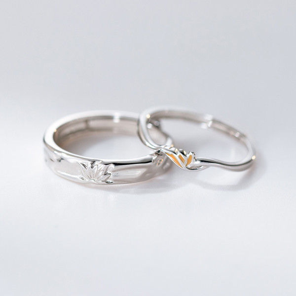 A45711 s925 sterling silver sweet leaf ring