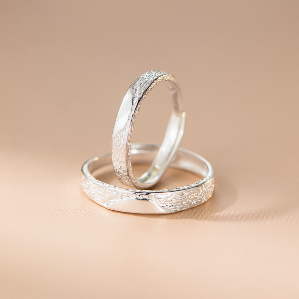 A44510 silver trendy sweet unique simple ring