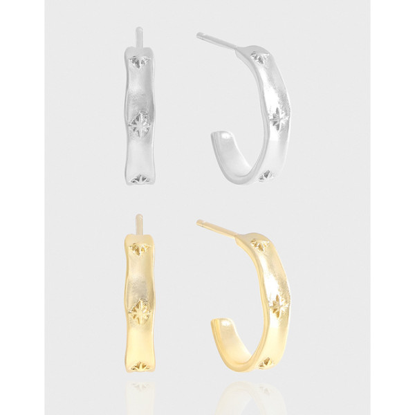 A43645 stud sterling silver s925 earrings