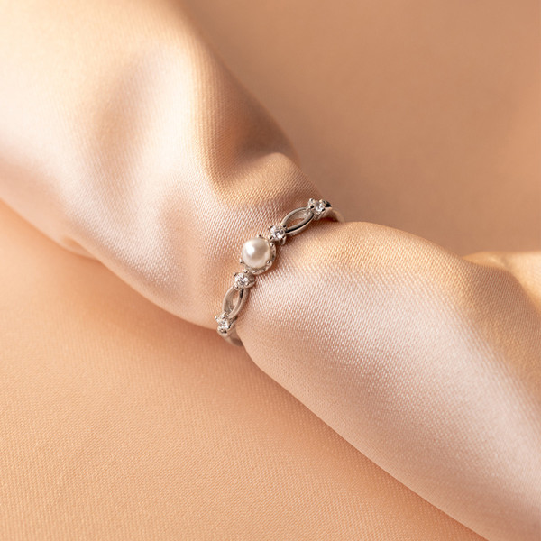 A36195 s925 sterling silver chic trendy sweet hollowed ring