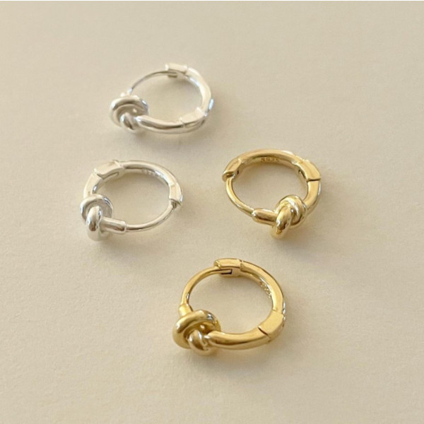 A37158 trendys925 sterling silver simple twist hoop unique earrings