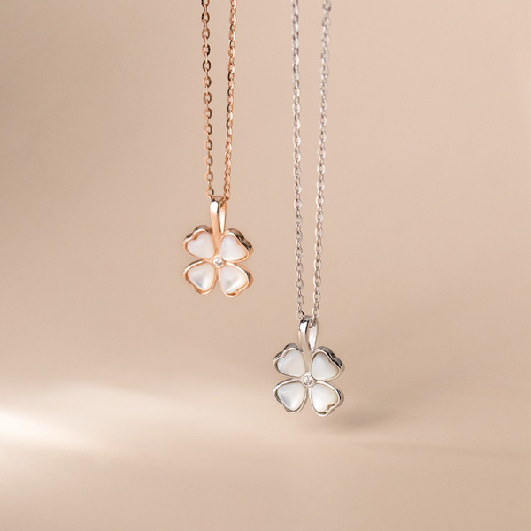 A35375 s925 sterling silver opal necklace